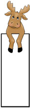 Moose Bookmark craft