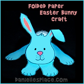 Folded Easter Bunny Paper Craft