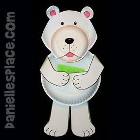 Paper Plate Bear Card Holder Valentine's Day Craft
