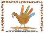sunday school Turkey Activity Sheet bible craft