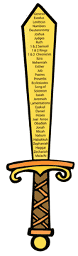 Books of the Bible  Sword Bookmark Craft