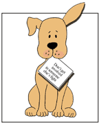 Dog holding a note Card paper Bible Craft for kids