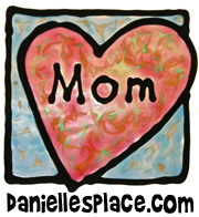 Mother's Day Window Cling Craft www.daniellesplace.com