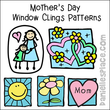 Free Mother's Day Window Cling Patterns