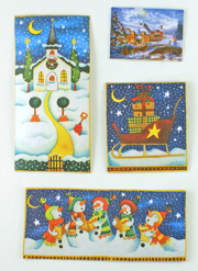 Christmas Card Refrigerator Magnets