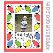 sunday school Jesus Lights Up My Life! Color sheet bible craft from www.daniellesplace.com