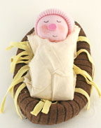Baby Jesus Manger Sock Craft