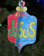 Sunday School 3D Paper Christmas Ornament bible Craft for Kids