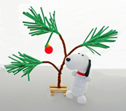 Snoopy Sock Dog and Charlie Brown Christmas Tree