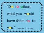 Do Unto Others Activity Sheet