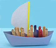 Disciples in boat Bible Craft