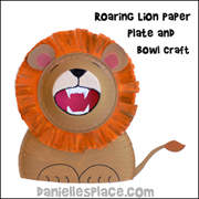 roaring lion paper plate and bowl craft for childrens ministry and sunday school from www.daniellesplace.com