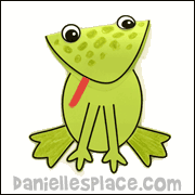 Paper frog with Bible Verse Sunday School Craft for Kids 6