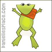 Paper frog with Bible Verse Sunday School Craft for Kids 5