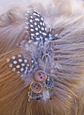 feather hair comb