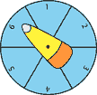 candy corn math game spinner