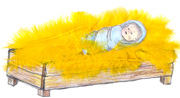 Baby Jesus in a soft bed craft