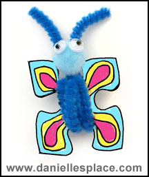Butterfly Puzzle Piece Craft www.daniellesplace.com