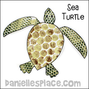 bubble wrap sea turtle craft