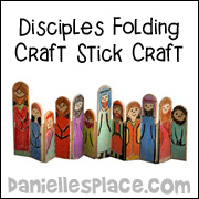 The Twelve Disciples Folding Craft Stick Bible Craft 