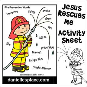 Fireman Coloring and Activity Sheet from www.daniellesplace.com