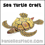 Paper sea turtle craft