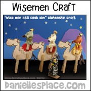 Wise Men on Camels Clothespin Craft