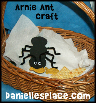 Arnie Ant in a Basket Bible Craft for Sunday School
