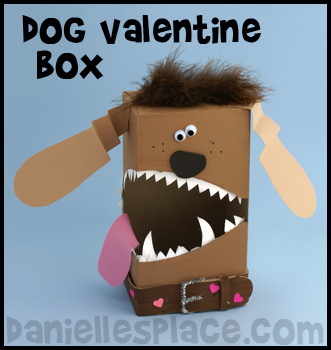 Dog Tissue Box Valentine's Day Craft for Kids www.daniellesplace.com