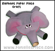 Elephant Paper Plate Craft from www.daniellesplace.com