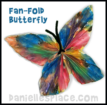 Fan Fold Butterfly Craft www.daniellesplace.com