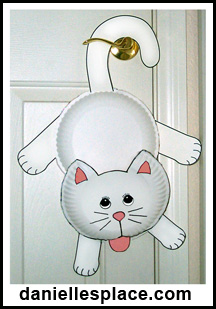 Hanging Around Paper Plate Cat Craft Kids Can Make