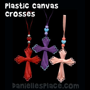 Plastic Canvas Cross Bible Craft from www.daniellesplace.com