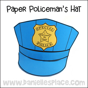 Police hat craft  from www.daniellesplace.com