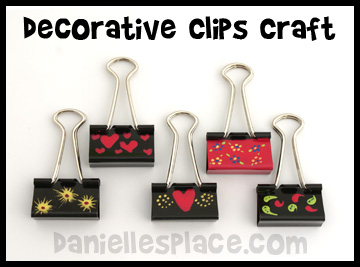 Decorative Clips made from Binder Clips www.daniellesplace.com