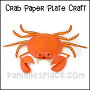 Crab Paper Plate Craft www.daniellesplace.com