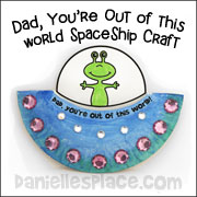 Dad, you're out of this world Paper plate craft www.daniellesplace.com