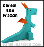 Cereal Box Dragon Craft for Kids from www.daniellesplace.com