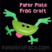 Frog Craft - Frog Paper Plate Craft from www.daniellesplace.com