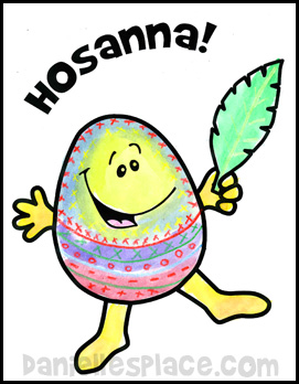 Hosanna Easter Eagg Activity Sheet www.daniellesplace.com