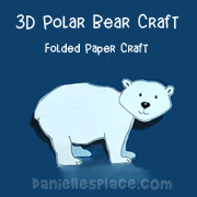 3D polar bear craft - folded paper craft