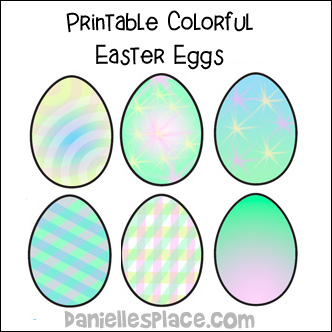 Printable Easter Eggs from www.daniellesplace.com. Now available for as an instant download.