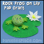 Frog Craft - Frog on Lily Pad Craft from www.daniellesplace.com