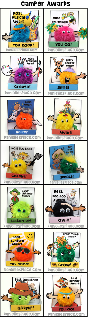 Camper Awards Paper and Pom Poms Craft
