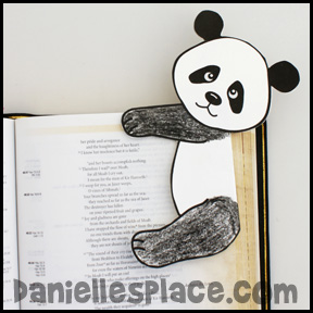 Panda Bear Bookmark Bible Craft for Kids www.daniellesplace.com