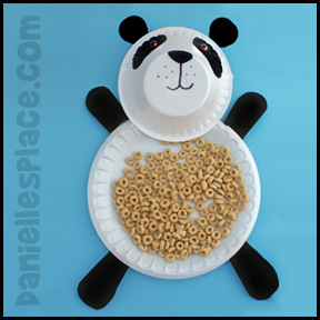 Panda Bear Craft - Paper Plate Snack Dish www.daniellesplace.com