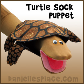Turtle Sock Puppet