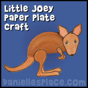 Joey - Kangaroo Paper Plate Craft from www.daniellesplace.com