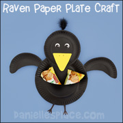Paper Plate Raven Craft from www.daniellesplace.com