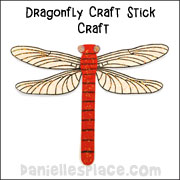 Dragonfly Craft Stick Craft for Kids